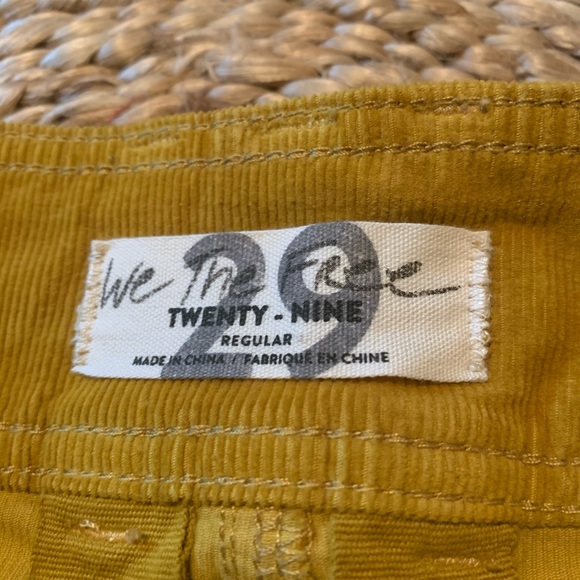 FREE PEOPLE Yellow Corduroy Skirt - Picture 6 of 6